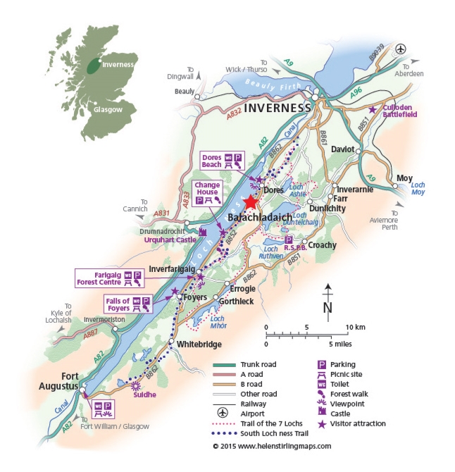 Map of South Loch Ness